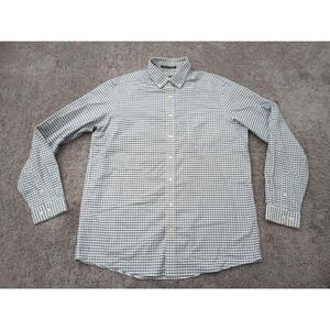 Eddie Bauer Button‎ Up Shirt Mens XL Tall Check Wrinkle Resistant Relaxed Fit
